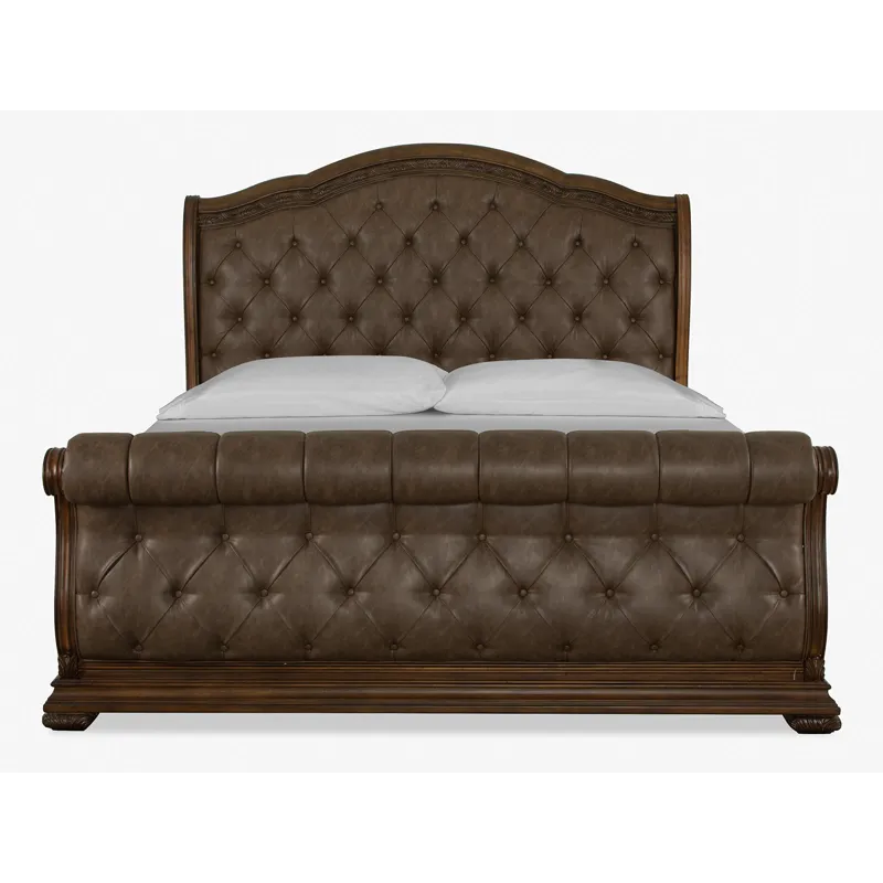 Durango Willadeene Brown California King Upholstered Sleigh Bed