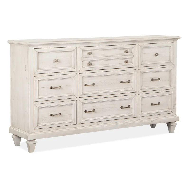Newport Alabaster Drawer Dresser With Landscape Mirror