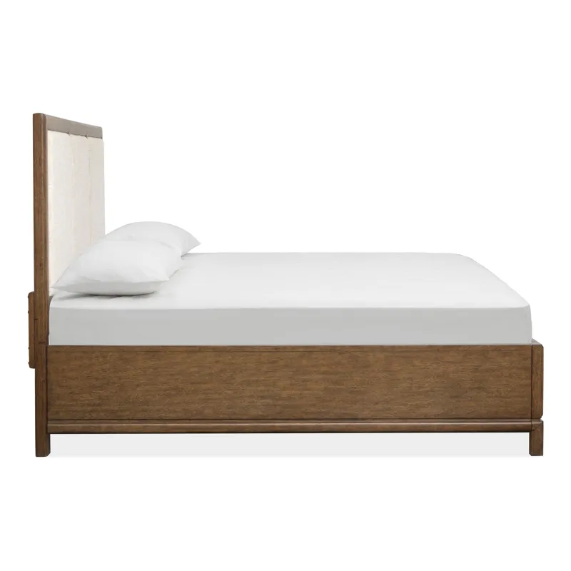 Ridgefield Russet California King Upholstered Panel Bed