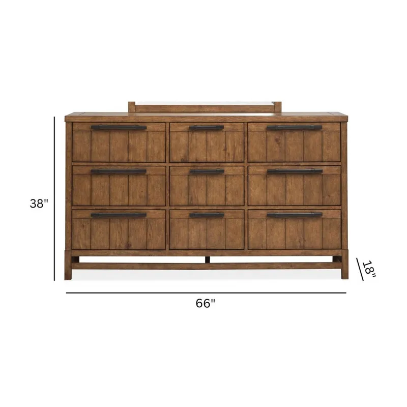 Conway Honey Wheat Drawer Dresser