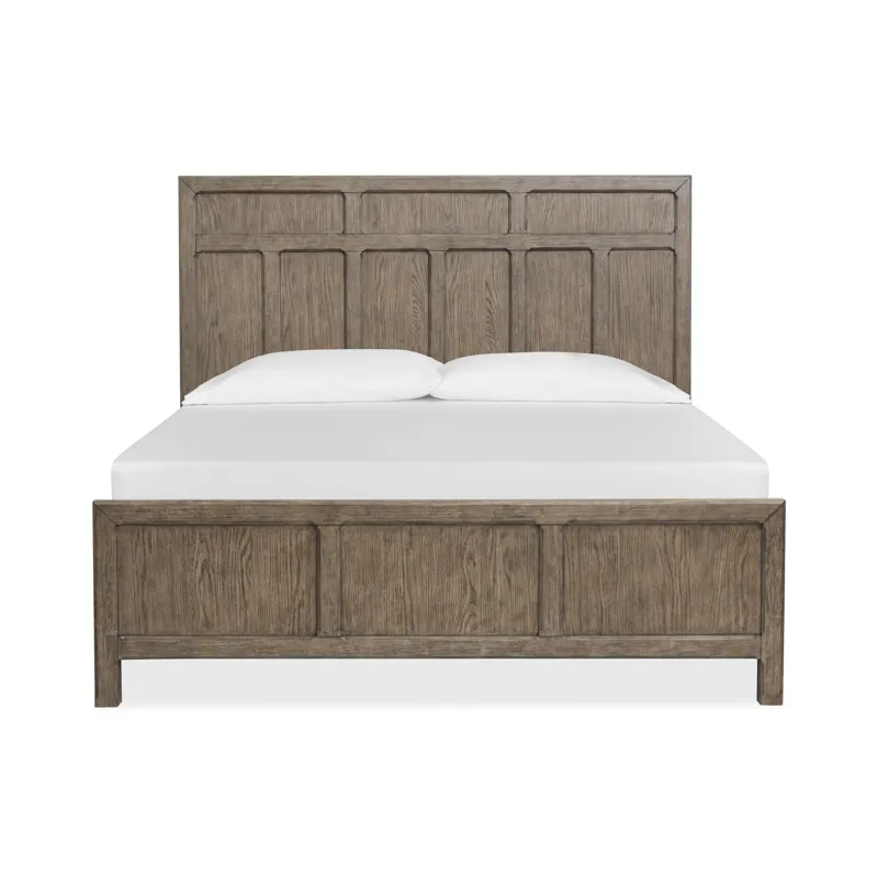Claremont Smokey Taupe California King Panel Bed