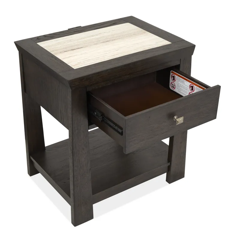 Tauren Coffee Bean Open Nightstand