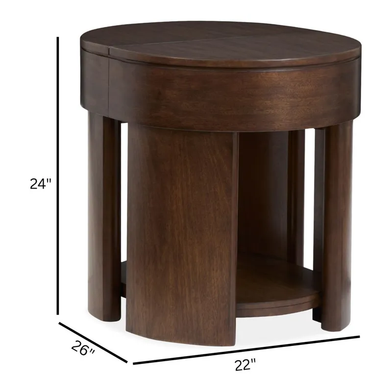 Holloway Toasted Almond Oval End Table