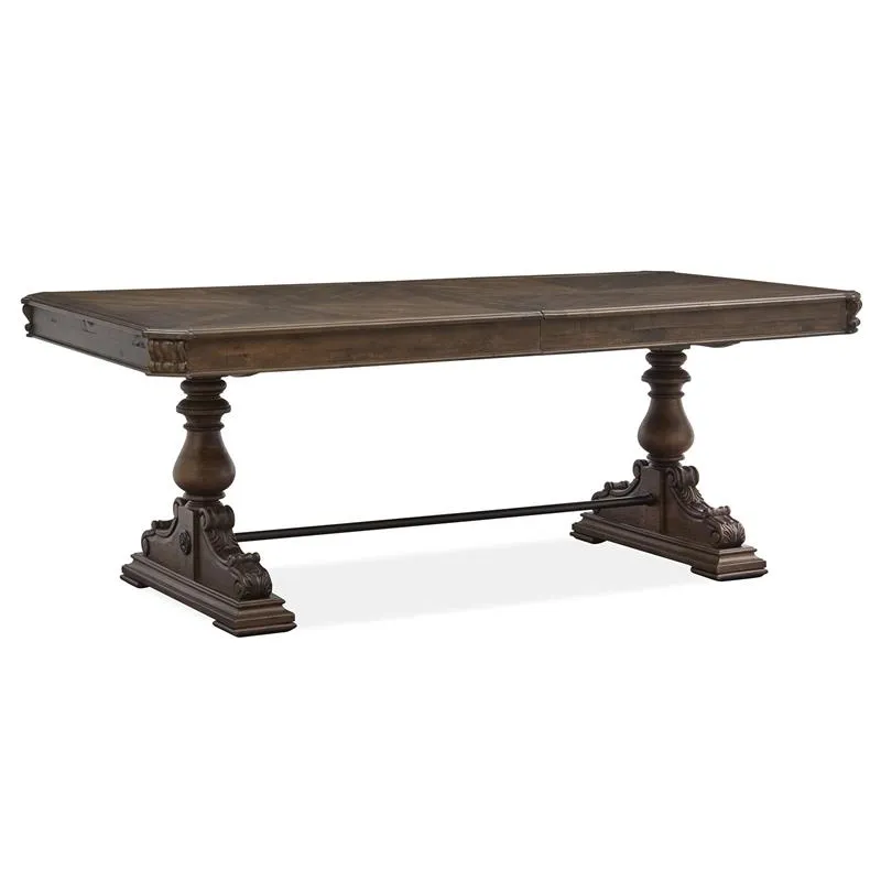 Durango Wood Trestle Dining Table Base KD