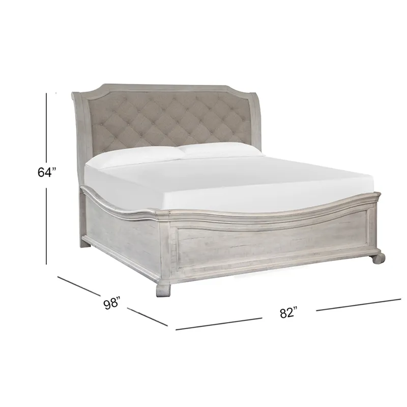 Bronwyn Complete King Sleigh Bed w/Shaped Footboard
