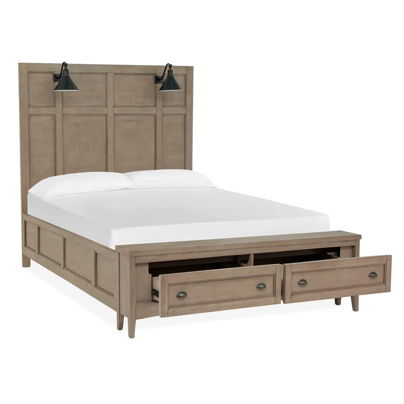 Paxton Place Complete Queen Lamp Panel Storage Bed