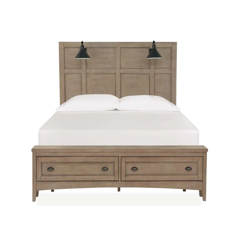 Paxton Place Complete Queen Lamp Panel Storage Bed