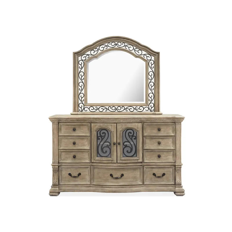 Marisol Drawer Dresser with Shaped Mirror