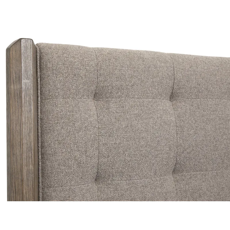 Claremont Complete King Panel Bed w/Upholstered Headboard