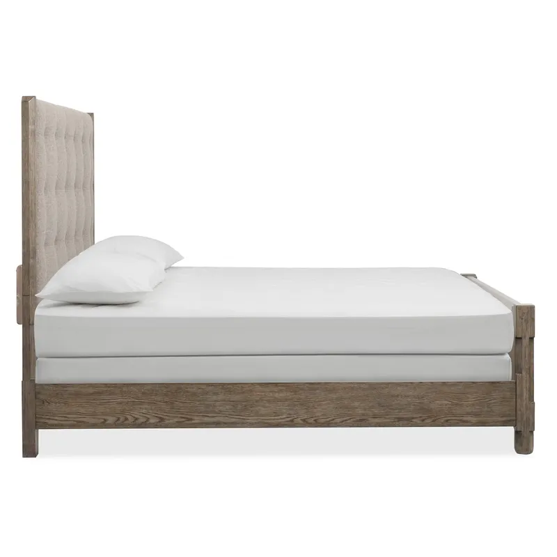 Claremont Complete King Panel Bed w/Upholstered Headboard