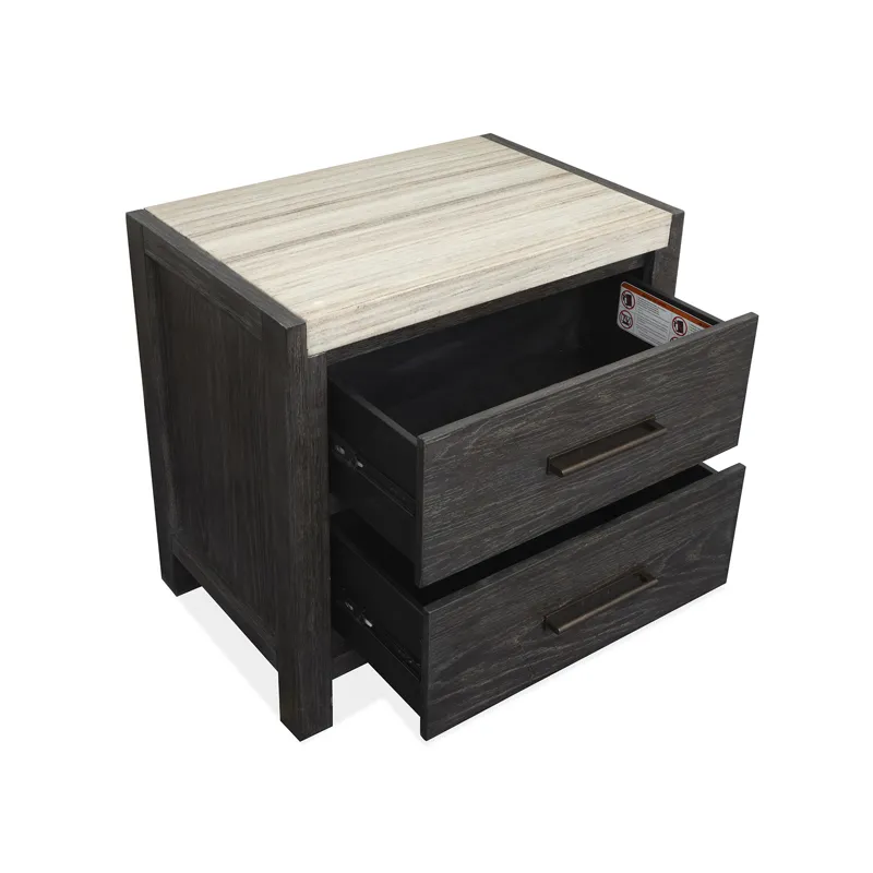 Plum Creek - Black Drawer Nightstand