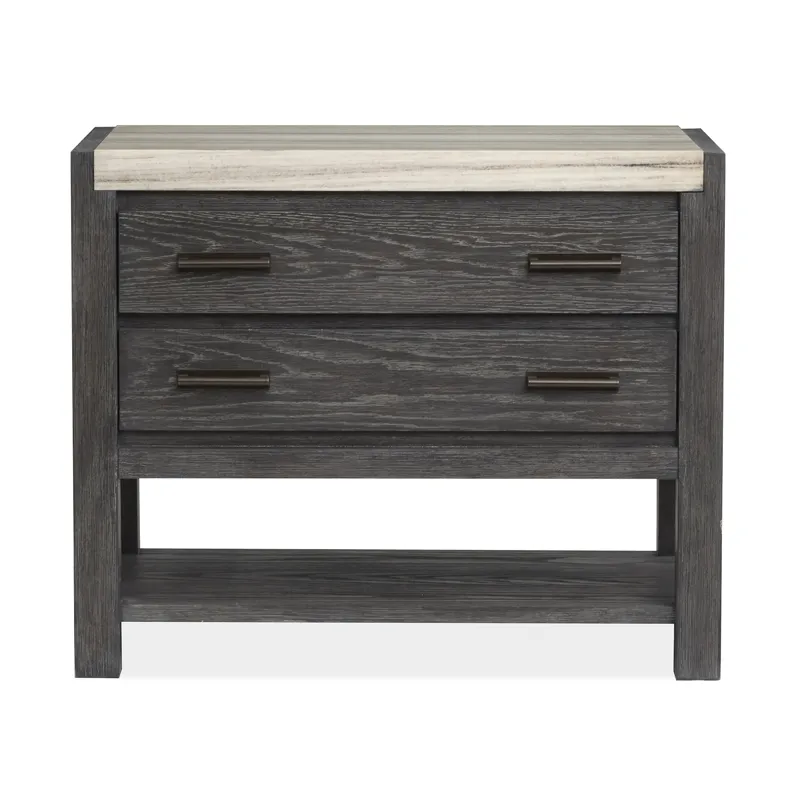 Plum Creek - Black Open Nightstand