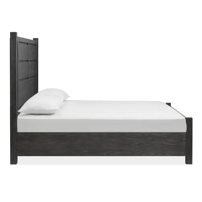 Plum Creek - Black Complete King Panel Storage Bed