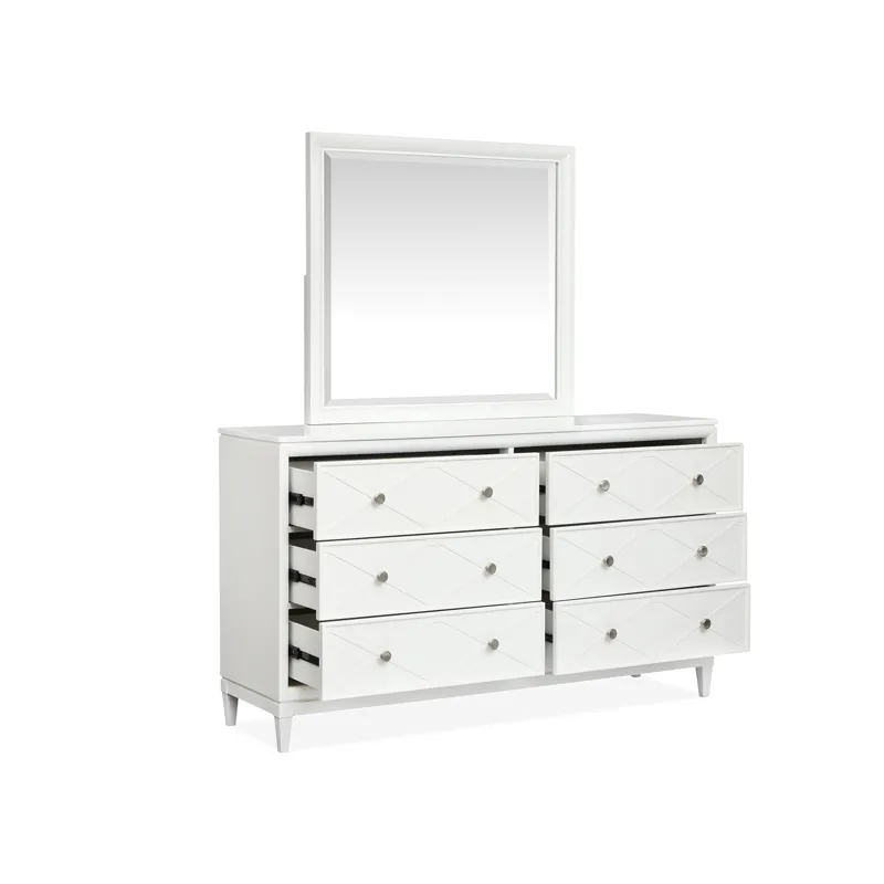 Springhouse Double Drawer Dresser with Landscape Mirror