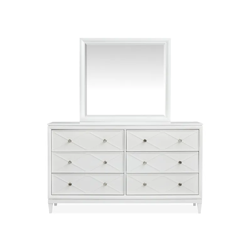 Springhouse Double Drawer Dresser with Landscape Mirror