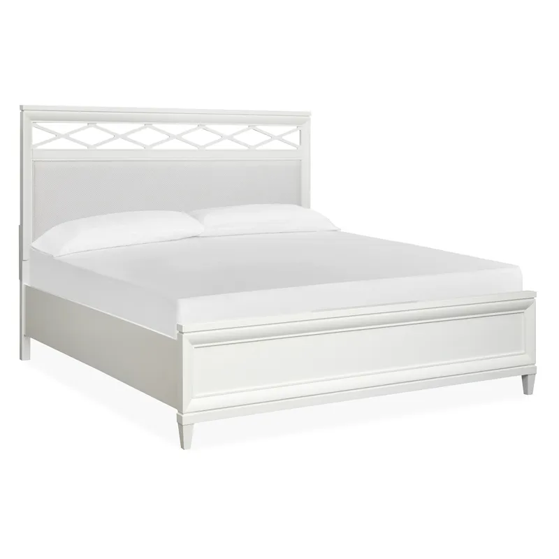 Springhouse Complete King Panel Bed w/Upholstered Headboard