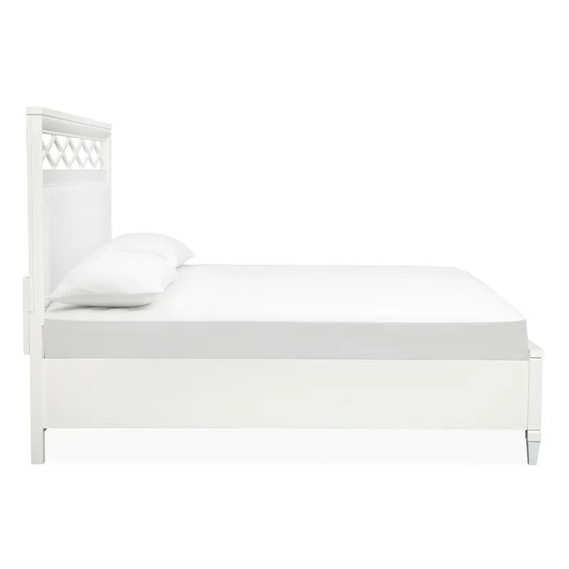 Springhouse Complete King Panel Storage Bed w/Upholstered Headboard