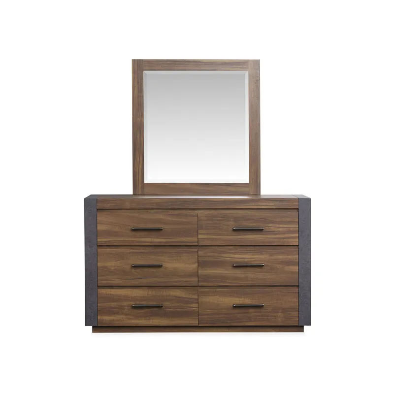 Jensen Double Drawer Dresser with Paper Mirror
