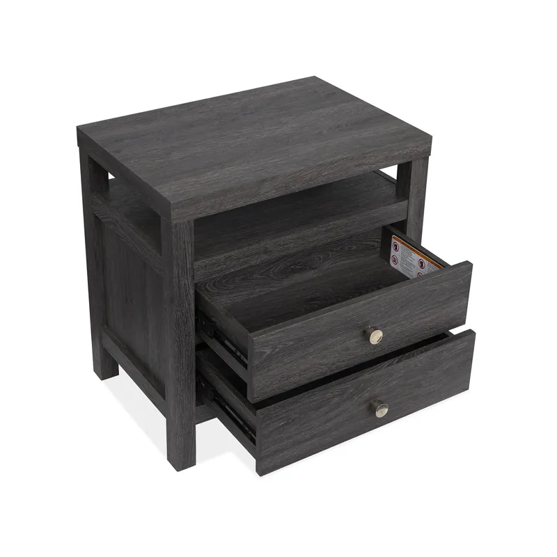 Merrifield - Black Drawer Nightstand