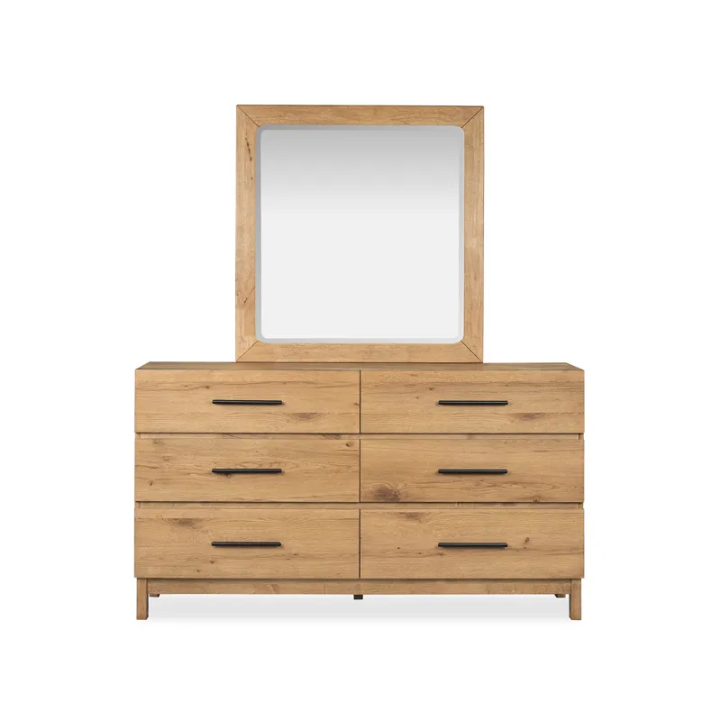 Davenport Double Drawer Dresser with Portrait Mirror