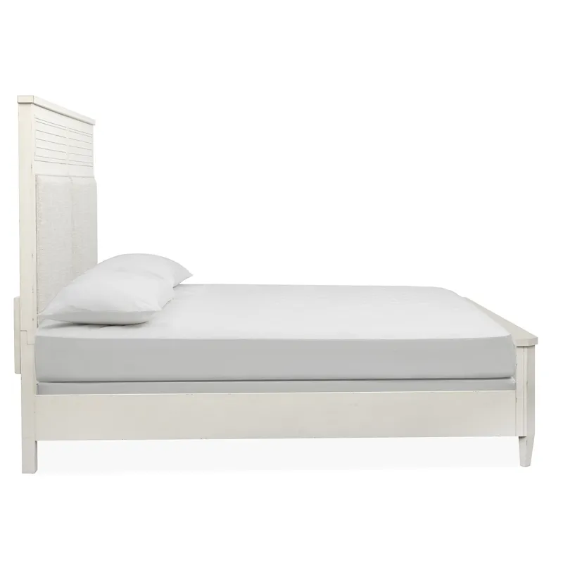 Echo Isles Complete King Panel Bed w/Upholstered Headboard