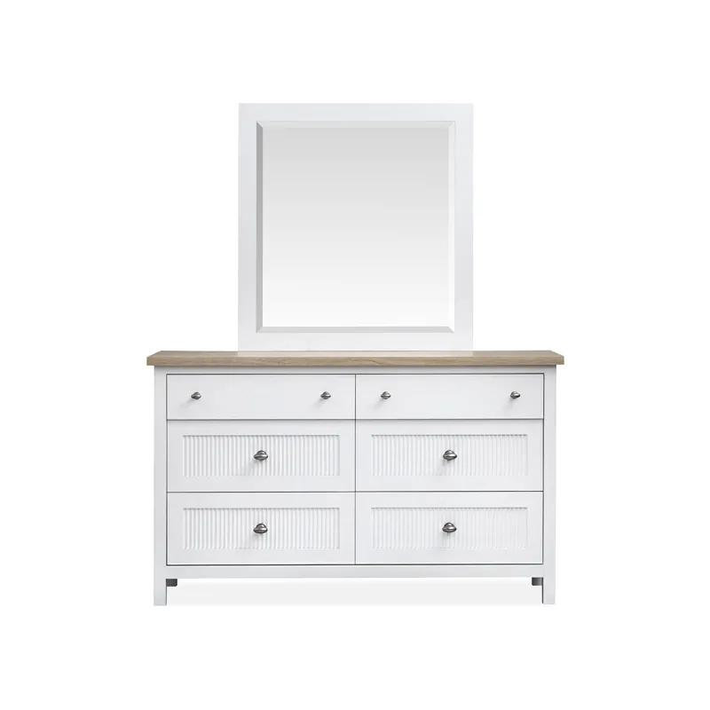 Windmill Harbour Double Drawer Dresser with Portrait Mirror