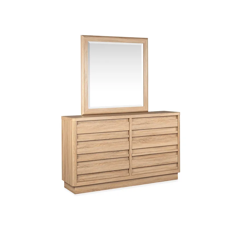 Brentwood Heights Double Drawer Dresser with Portrait Mirror