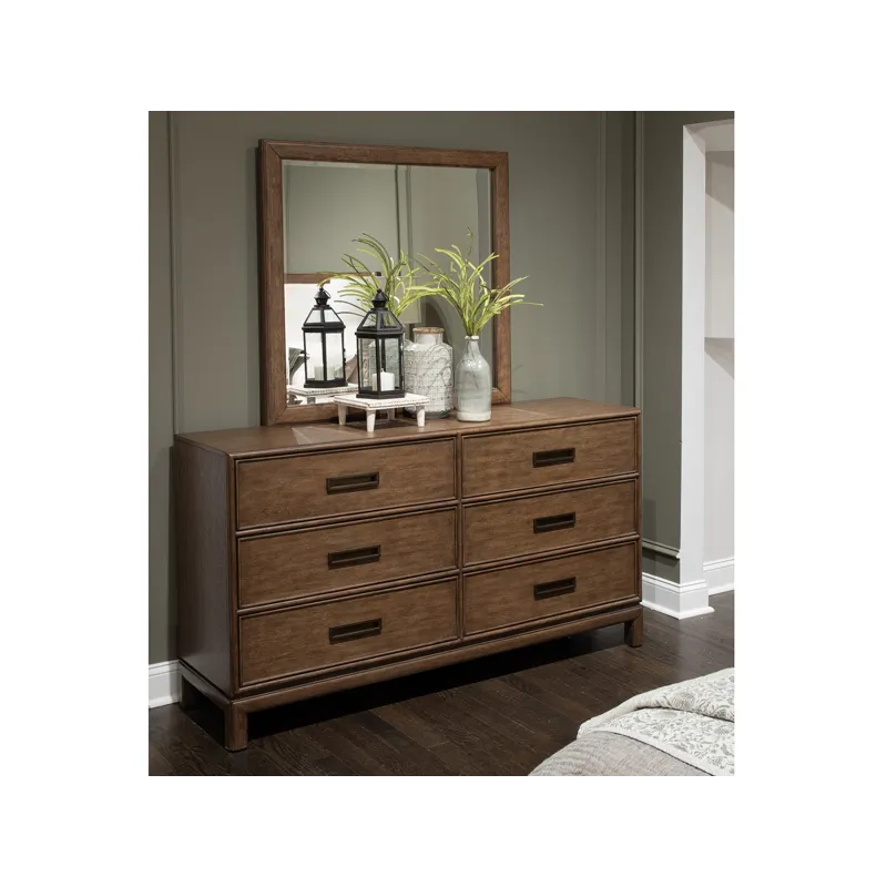Ridgefield Double Drawer Dresser w/Landscape Mirror