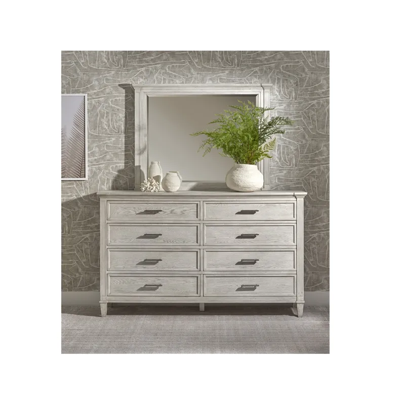7007 Double Drawer Dresser with Landscape Mirror