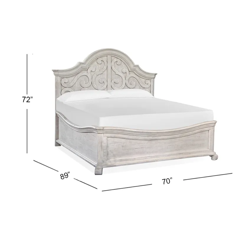 Bronwyn Alabaster Queen Shaped Panel Bed