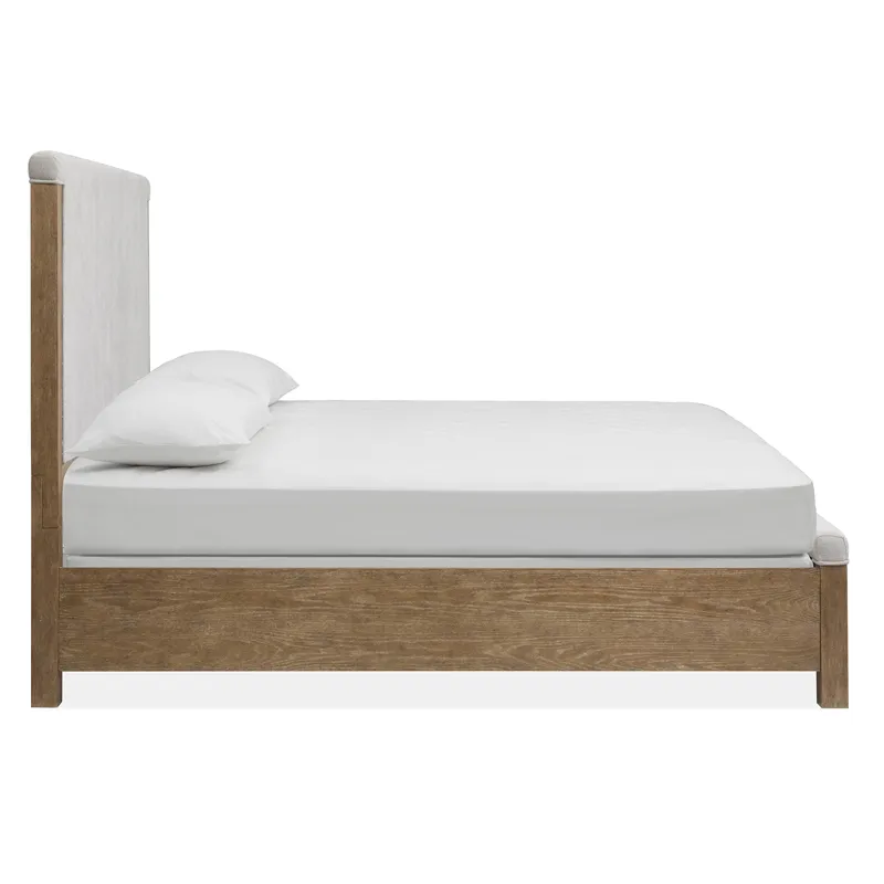 Plum Creek Sierra Brown Queen Upholstered Panel Bed