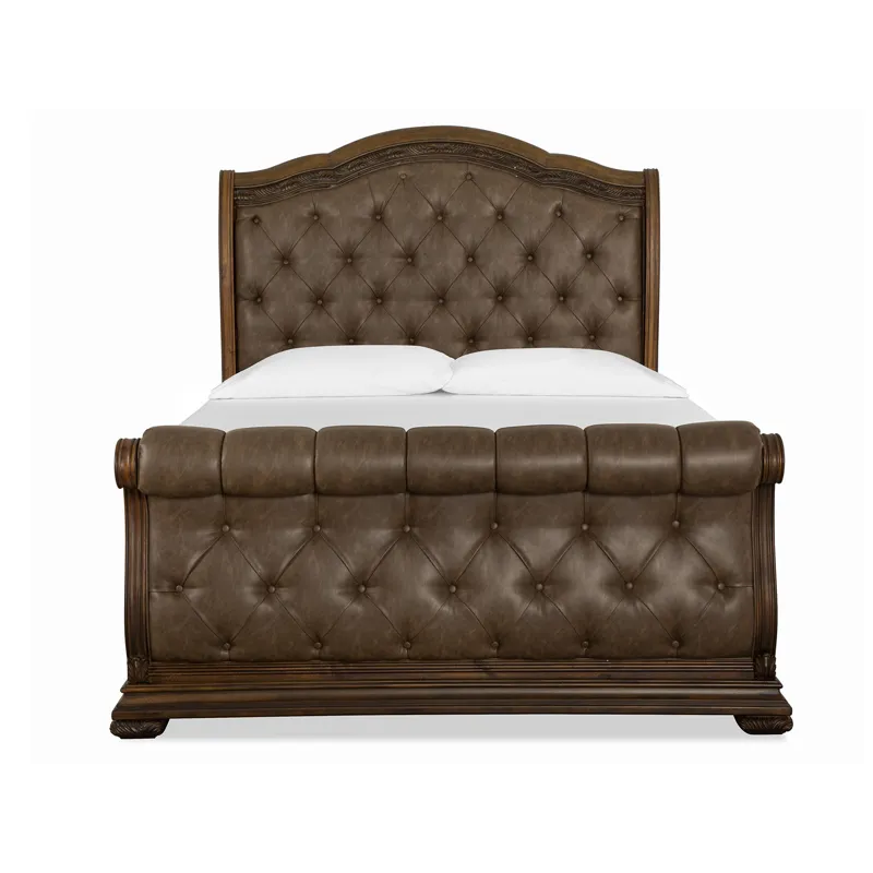 Durango Willadeene Brown Queen Upholstered Sleigh Bed
