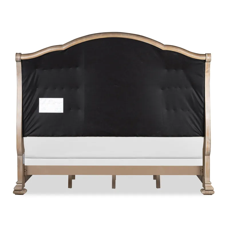 Marisol Fawn Queen Upholstered Sleigh Storage Bed