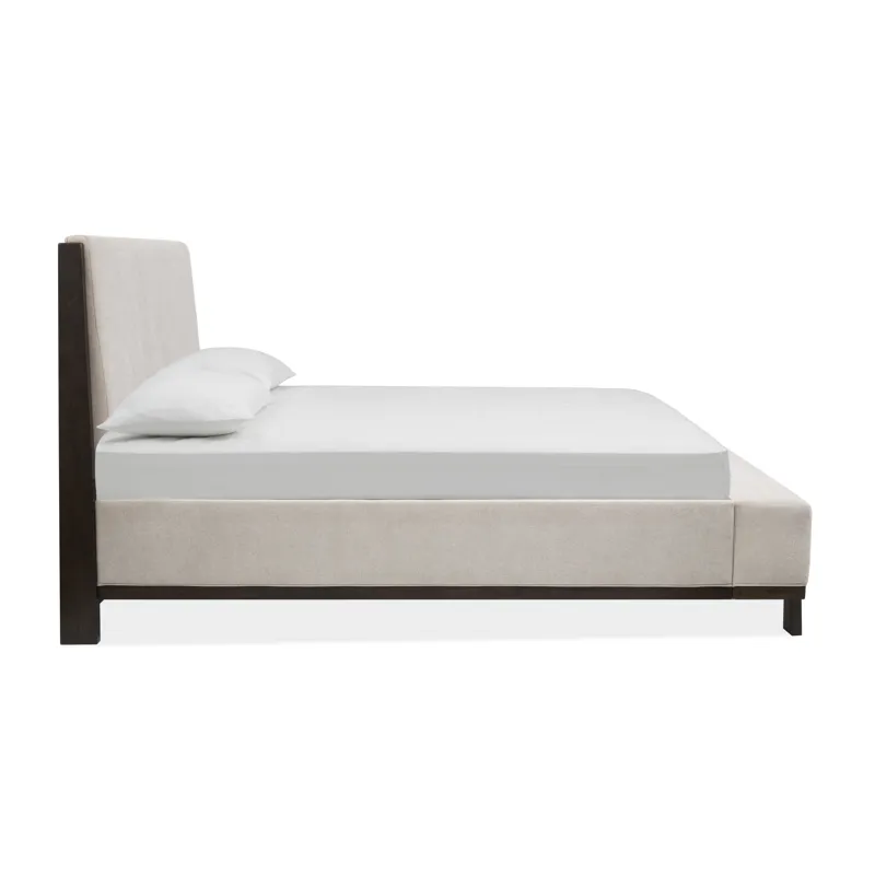 Tauren Coffee Bean Cal.King Upholstered Panel Bed