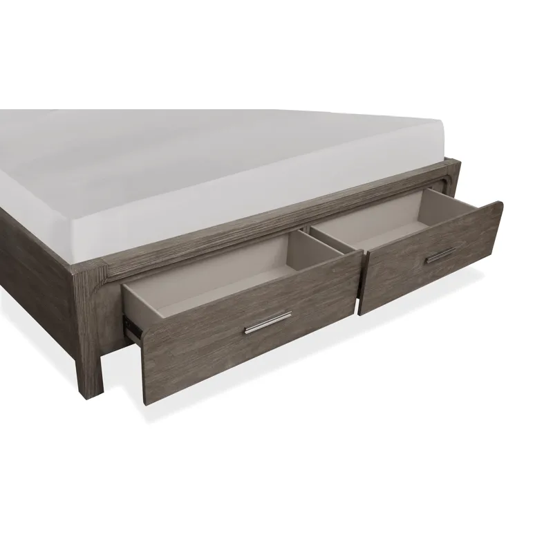 Westbourne Dark Umber Queen Panel Storage Bed