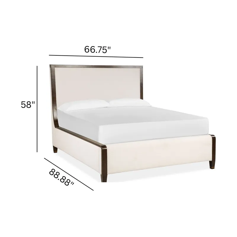 Rowan Espresso Queen Upholstered Panel Bed