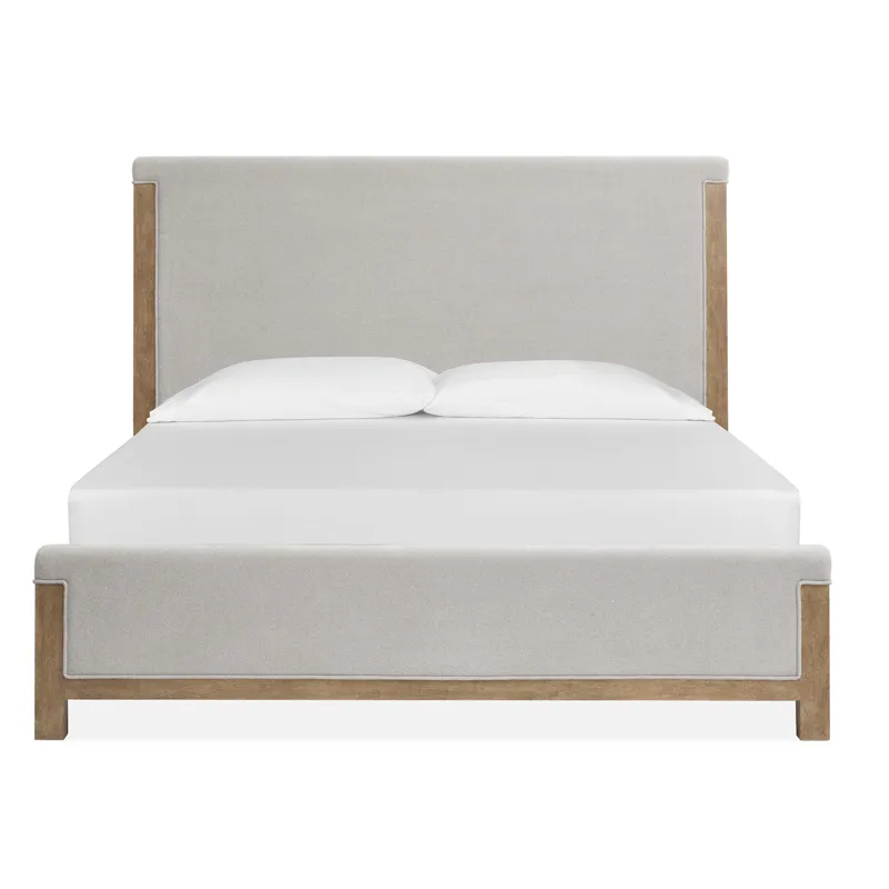 Plum Creek Sierra Brown Queen Upholstered Panel Bed