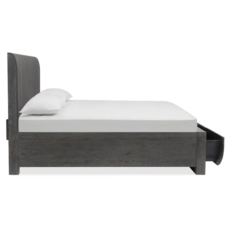 Kinsley Black Heron Queen Panel Storage Bed