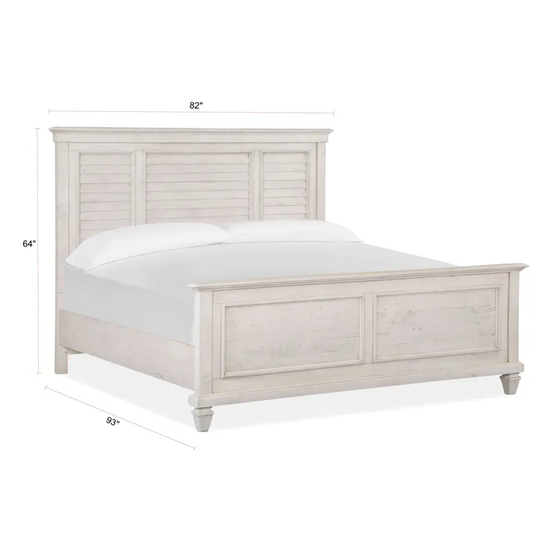 Newport Alabaster California King Shutter Panel Bed