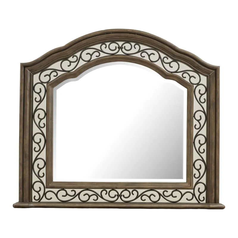 Durango Willadeene Brown Drawer Dresser With Shaped Mirror