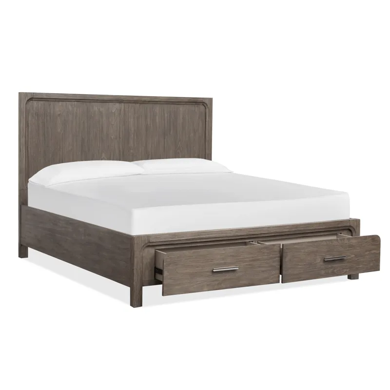 Westbourne Dark Umber Queen Panel Storage Bed