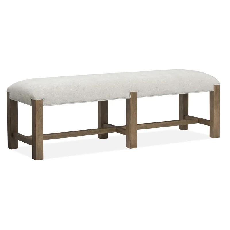 Plum Creek - LT. Brown Bench w/Upholstered Seat
