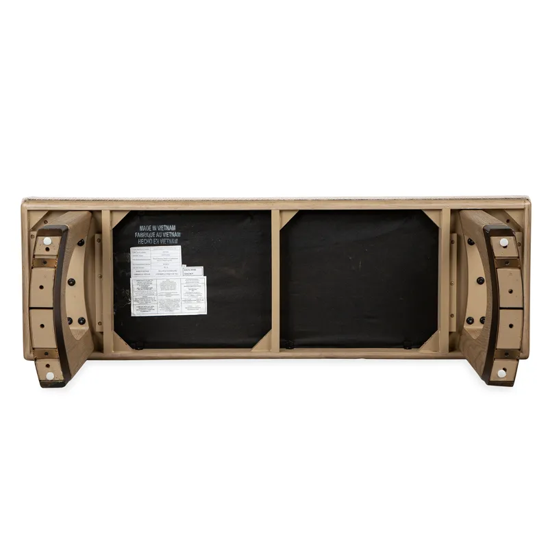 Tristan - LT. Brown Backless Bench w/Upholstered Seat & U-Shaped Legs