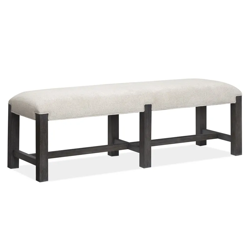 Plum Creek - Black Bench w/Upholstered Seat