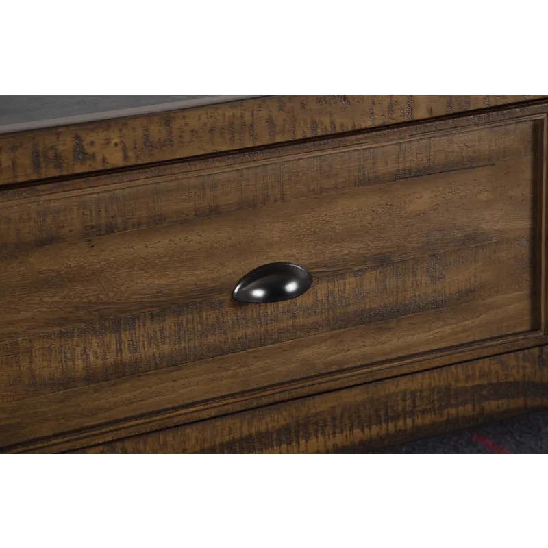 Bay Creek Toasted Nutmeg Drawer Dresser With Landscape Mirror