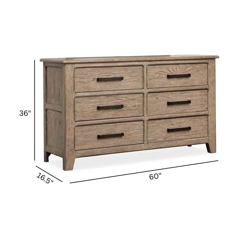 Claremont Smokey Taupe Double Drawer Dresser