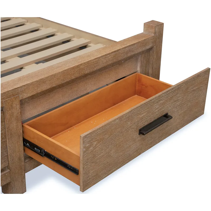 Plum Creek Sierra Brown California King Panel Storage Bed
