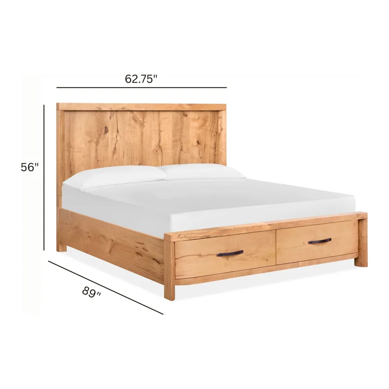 Laramie Honey Wheat Queen Panel Storage Bed