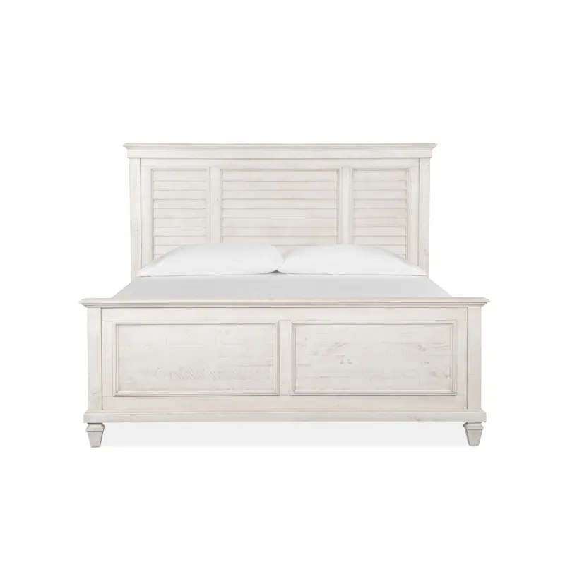 Newport Alabaster California King Shutter Panel Bed