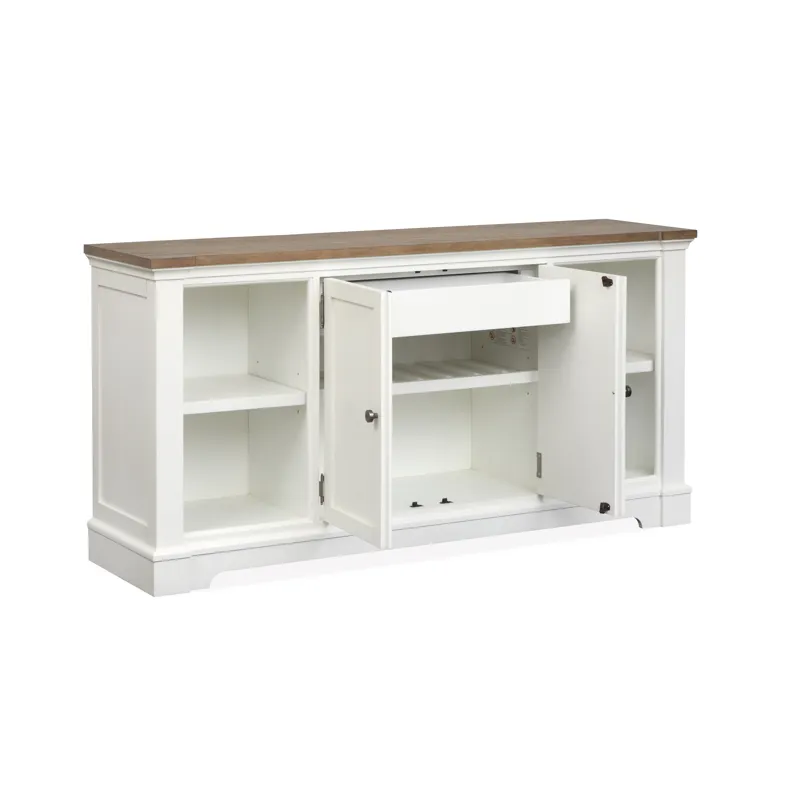 Kingston Whisper White And Cerused Nutmeg Credenza